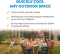 Newair Outdoor Patio Misting Fan | 2-In-1 Outdoor Deck & Mister Fan | 5 Gentle Mist Nozzles | outside Cooling Fan with 600 Square Foot Effective