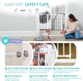 Regalo Safety 29"-38.5" Easy Step Baby Gate, Bottom of Stairs & Doorways White 29-38.5"W x 30"H