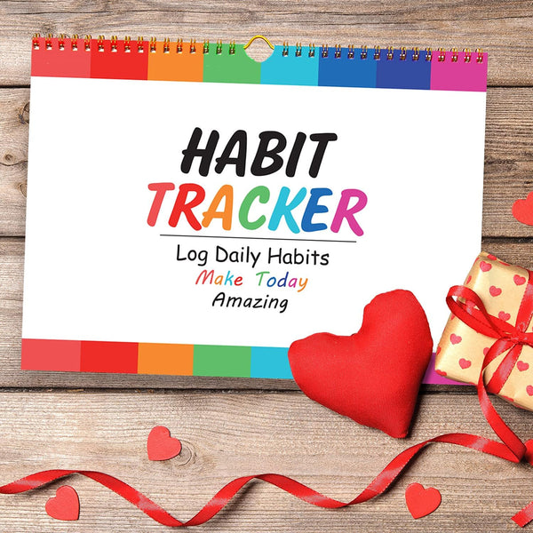 gisgfim Habit Tracker Calendar Motivational Habit Tracking Journal Inspirational Goal Planner with Spiral Binding Beautiful Weekly Undated 12+2
