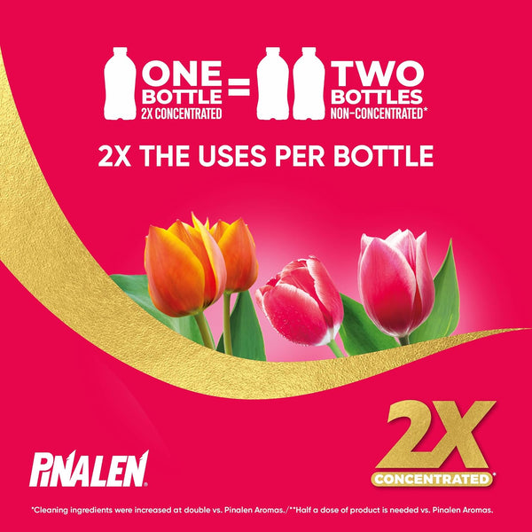 PINALEN 2X Max Aromas Concentrated Multipurpose Cleaner - Floral Delight Scent - 108 fl oz - All Purpose Cleaner for Kitchen, Bathroom, Floors &