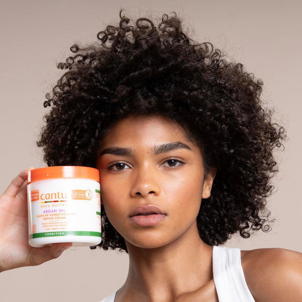 Cantu Argan Oil Leave in Conditioning Repair Cream, 16 Ounce 16 Ounce (Pack of 1)