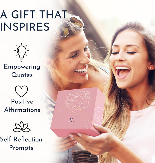 Motivational Desk Calendar with 366 Daily Quotes, New Job Gifts for Women Pink -