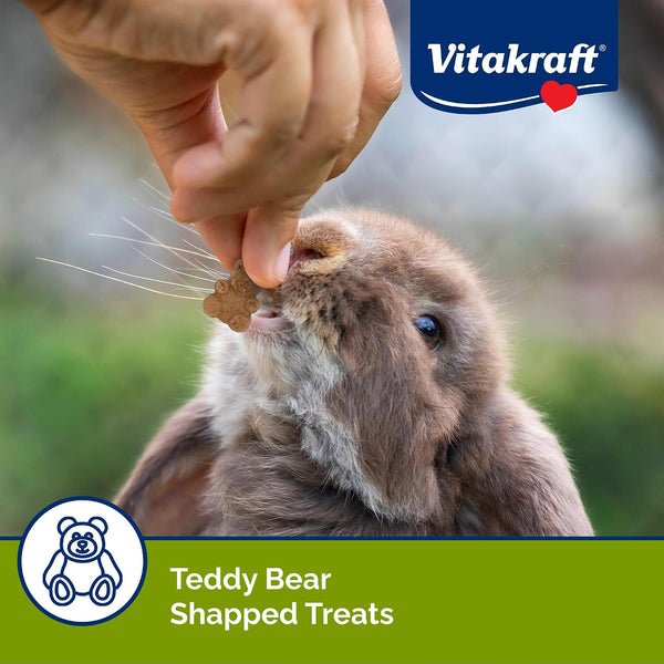 Vitakraft Crunchy Bears Small Animal Treat 4 oz Bag - Made with Real Vegetables - for Rabbits, Guinea Pigs, Gerbils and Hamsters, Healthy, Crunchy