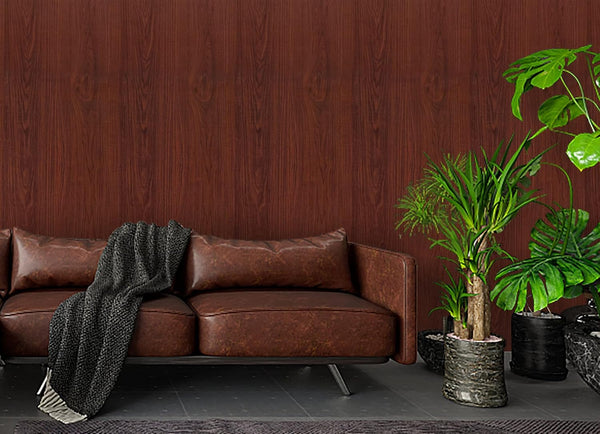 CiCiwind Contact Paper Wood Grain Wallpaper Red Brown Wall Paper Peel and Stick Removable Self Adhesive Thicken Textured Decoral Cabinets Drawer