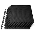 ProsourceFit Exercise Puzzle Mat ½-inch, EVA Interlocking Foam Floor Tiles for Home Gym, Workout Equipment, Kids Play Areas, Black, 24 SQ FT - 6