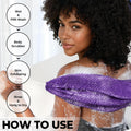 Authentic African Net Sponge with Knots - 2 Pieces Exfoliating Body Sponge Purple & Green - Back Scrubber Shower Exfoliator for Women Personal