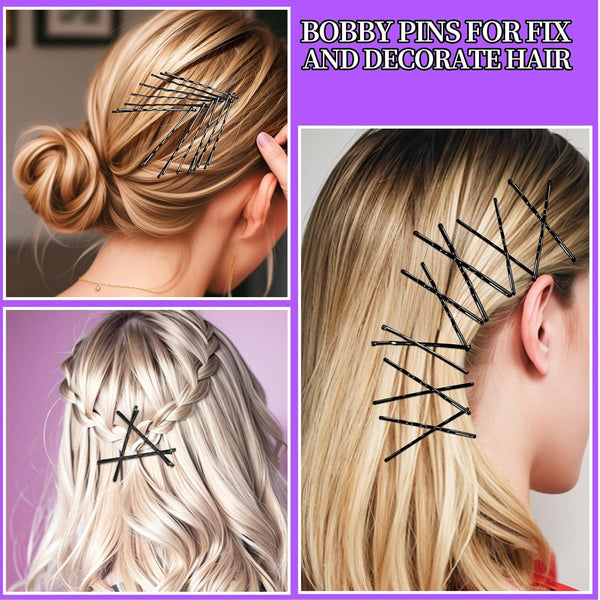 Teenitor 300Pcs Bobby Pins for Women Bobby Pins Black, Hair Pins for Women