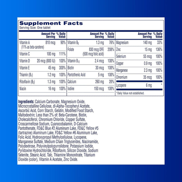 One A Day Men's Pre-Conception Health Multivitamin to Support Sperm Health, Supplement for Men with Vitamin C, Vitamin E, Selenium, Zinc, and