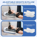 Elviros CPAP Pillow HSA/FSA for Side Back and Stomach Sleepers | Adjustable Firmness & 4 Heights, Ergonomic Memory Foam Cervical Neck Pillow for