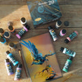 HissiCo Metallic Acrylic Paint Set of Premium 20 Colors, Professional Grade Metallic Paint with 2fl oz（60ml） Bottles, Non-Toxic, Rich Pigments -
