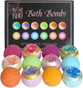 KAV Bath Bombs for Women Gift Set 12Pcs, All Natural Organic Bubble Home Spa Bathbomb Gift Set for Her, Wife, Girlfriend, Mother, Christmas,