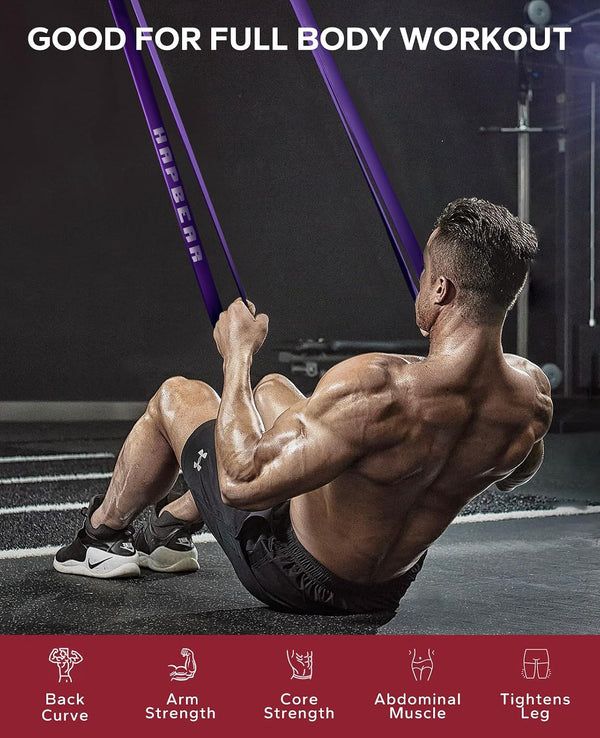 HAPBEAR Pull Up Assistance Bands - Pull Up Bands - Resistance Bands - Exercise Bands Resistance Bands Set - Workout Bands for Working Out,