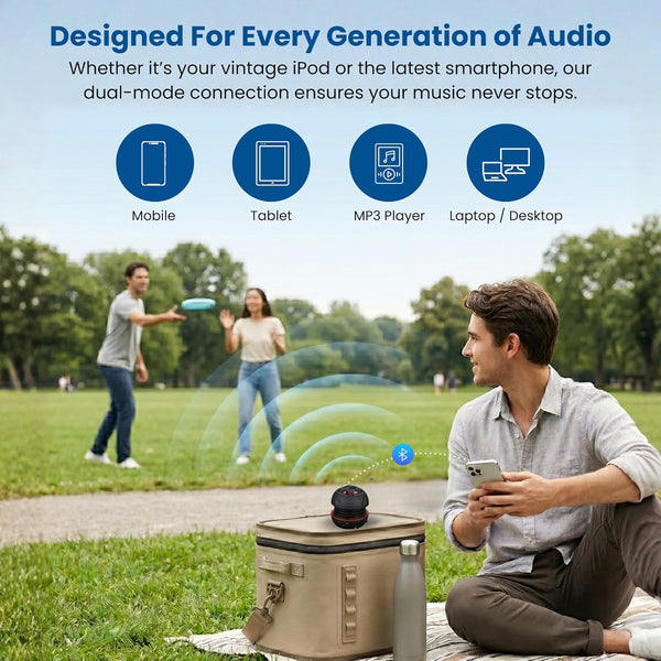 AYL Mini Speaker System, Portable Plug-in Speaker with 3.5mm Aux Input & 3.5 mm Jack, External Audio for Laptop, MP3, iPhone – Small Wireless