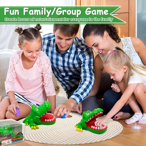 Crocodile Teeth Game for Kids Ages 4+, Alligator Tooth Game Push Teeth Down Toy, Funny Chomping Mouth Bite Surprise Games, No Batteries Travel