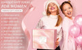 Birthday Gifts for Women, Self Care Gifts Get Well Soon Gifts Basket for Women, Rose Relaxing Spa Gifts Care Package W/ Luxury Blanket, Mothers