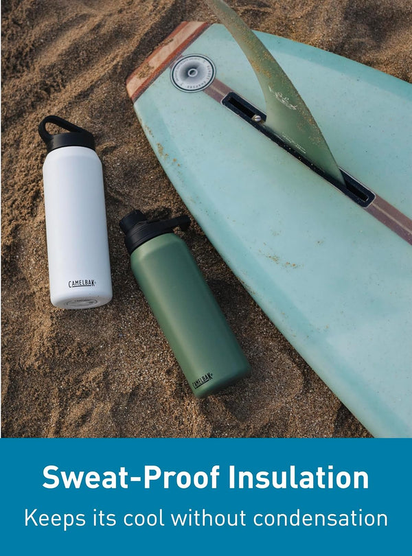 CamelBak Chute Mag Vacuum Insulated Stainless Steel Water Bottle, Magnetic Leak‑Resistant Cap for Everyday Hydration 32 Ounces Navy