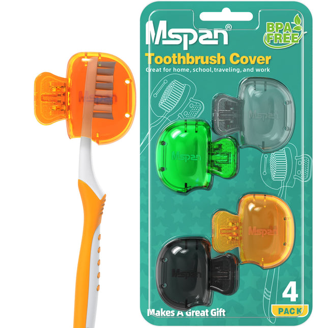 Mspan Electric Toothbrush Cover Cap: Brush Head Protector Cute Plastic Clip Pod 