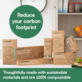Home Compostable Resealable Sandwich Bags (7"X7"), Microwave & Freezer Safe, Organic Food Storage Container, 60 Count (30 per Box)