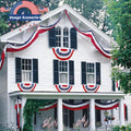 2x20 Ft Red White and Blue Banner Decorations 3 Pack,4th of July Banners for Outside,Bunting Flags for Independence Day,Labor Day,Veterans
