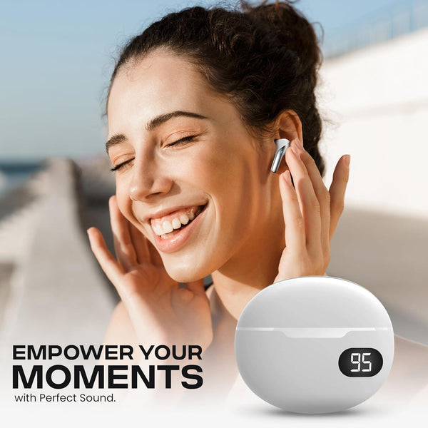 Truebuds Bliss Wireless Earbuds with Bluetooth 5.0, 6Mm Dynamic Drivers, 10M Wireless Range, 4-Hour Earbud Playtime, 400Mah USB-C Charging Case,