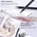 ARTEZA Inkonic Fineliners Pens, Set of 72, 0.4 mm Fine Tip Markers, Water-Based Art Pens for Drawing, Sketching, Journaling, Calligraphy 1 Count