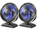 JZCreater USB Desk Fan, 2Pack USB Fan, 360 Rotation Desktop Fan with 3 Speed, Table Personal Cooling Fan, Quiet Mini Desk Fan, USB Powered, Small