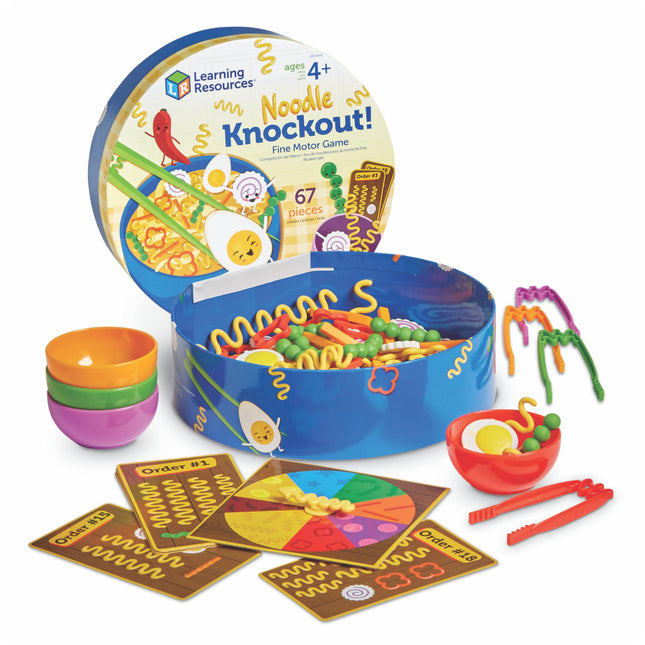 Learning Resources Noodle Knockout! Fine Motor Game,Fine Motor Skills Toys, 67 P