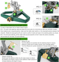 WEMADE Heavy Duty Metal Pulsating Sprinklers for Yard - 360 Degree Roating Automatic Water Sprinkler for Lawn with Metal Base, Impact Sprinklers