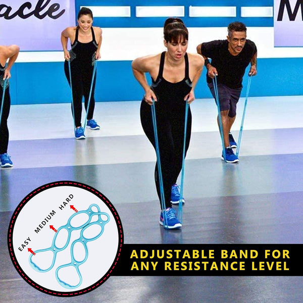 Walk at Home Workout Bands 7 Ring Adjustable Resistance Bands for Working Out Home Workout Walking Exercise Workout Bands Fitness Program Exercise