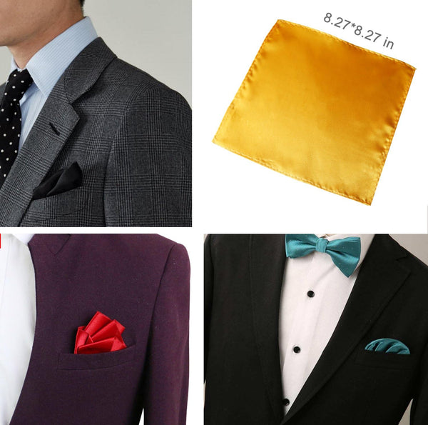 MONOTONOUS Mens Pocket Squares Handkerchief For Wedding Party, 8.6" x8.6" (Pack of 30)