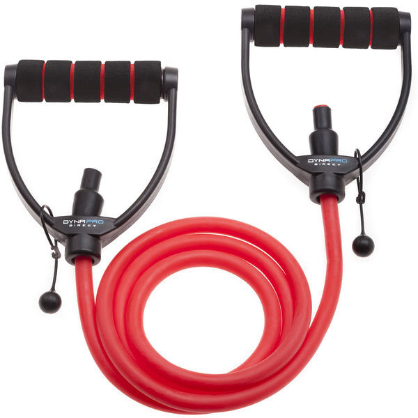DYNAPRO Exercise Resistance Bands, Adjustable Length, Comfort Handles, Professional Quality, Anti-Snap. Great for Workouts, Physical Therapy, Yoga