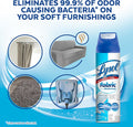 Lysol Fabric Disinfectant Spray, Sanitizing and Antibacterial Spray, For Disinfecting and Deodorizing Soft Furnishings, Sundrenched Linen 15 FL.