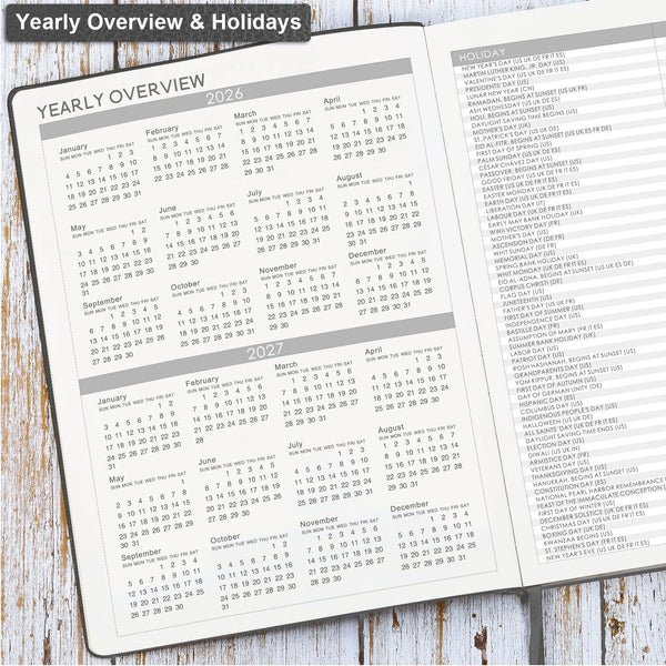 2025-2026 Planner - July 2025 - June 2026, Planner 2025-2026 Daily Weekly and Monthly, 8.5" X 11", Pen Holder, Calendar Stickers, Pocket, 25 Notes
