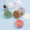 MtBoi 2 Pack Silicone Exfoliating Body Scrubber, Silicone Body Brush, Soft Silicone Loofah for Sensitive Skin, Shower Head Massager, Easy to