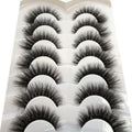 Pooplunch False Eyelashes Cat Eye Wispy Extensions Faux Mink Lashes Pack Short Natural Volume Fake Eyelash Strips 7 Pairs Pack Cat-Eye|9-15MM