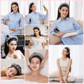 Ztomine Headbands for Women - Spa Headband and Wristband Set - Headband for Washing Face,Facial Mask,Makeup and Skin Care,Gifts for Women and Teen