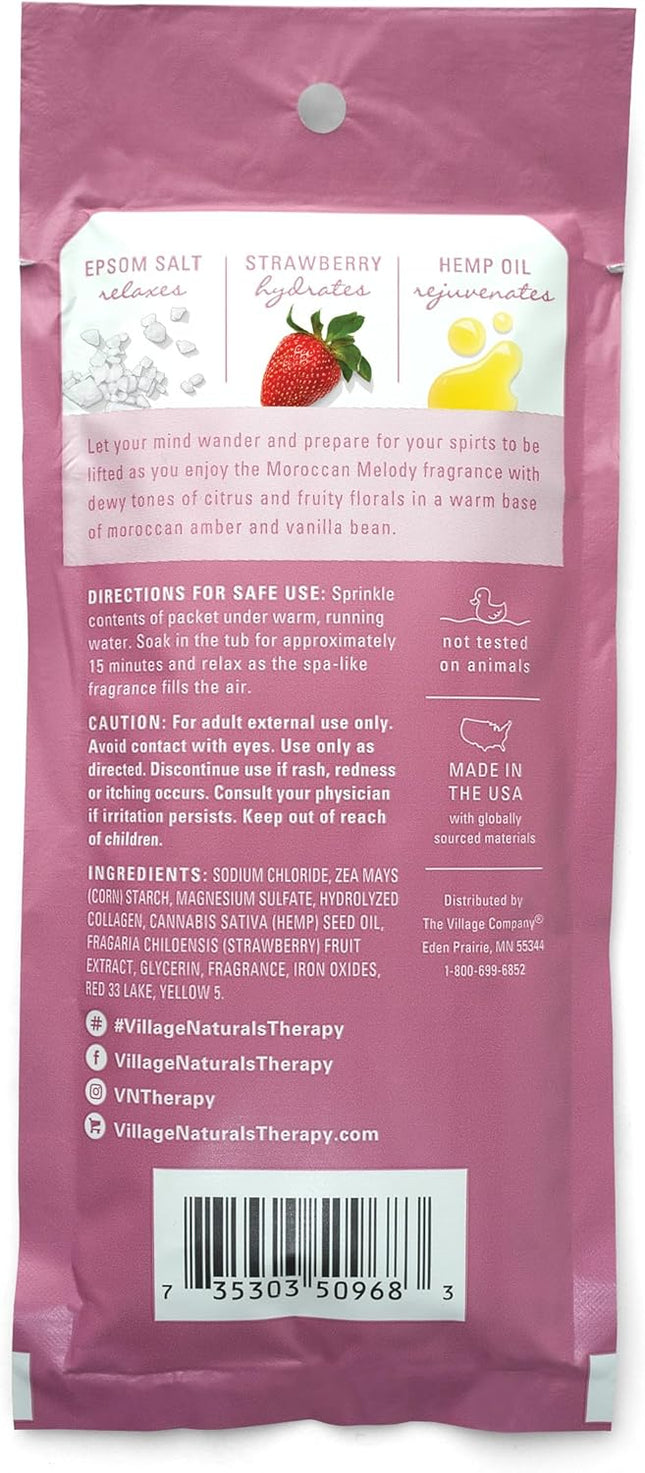 Village Naturals Therapy Glow Concentrated Mineral Bath Soak, Moroccan Melody Sc