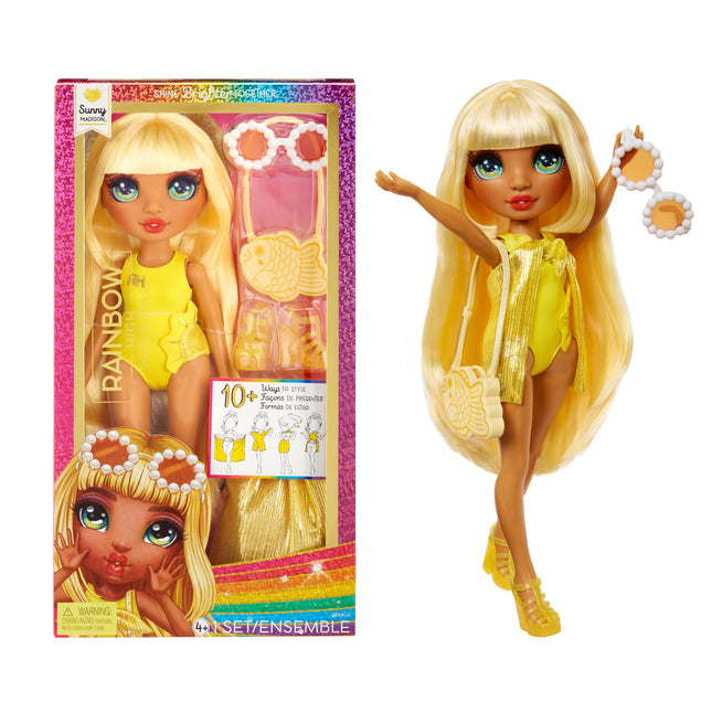 Rainbow High Swim & Style Sunny - Yellow 11" Blonde Fashion Doll with Shimmery W