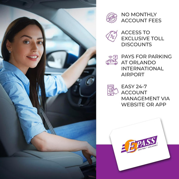 Electronic Toll Sticker by E-PASS; Prepaid Toll Program, Works on All Toll Roads in FL, GA, NC
