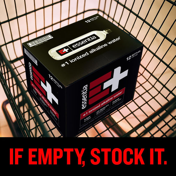 Essentia Water LLC , 99.9% Pure, Infused with Electrolytes for a Smooth Taste, pH 9.5 or Higher; Ionized Alkaline Water, Black, 42.3 Fl Oz (Pack