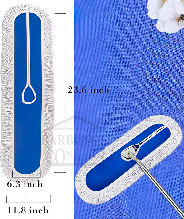 Large Mop Head 24" Industrial Strength Ultimate Cotton Floor Dust Mop Refill, Commercial Cleaner Mop Head Replacement, Dust Mops for Home,
