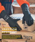 LANON Rubber Chemical Resistant Gloves, Reusable Heavy-duty Safety Work Gloves, Acid & Alkali Protection, Non-Slip, X Large X-Large (Pack of 1)