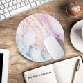 ITNRSIIET Marble round Mouse Pad Pink Marble Customized Premium-Textured Washable Desktop Protection Mouse Mat with Non-Slip Rubber Base