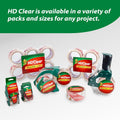 Duck HD Clear Packing Tape Refills - 6 Rolls of Heavy Duty Shipping and Moving Packing Tape - Clear Strong Packaging Tape for Boxes, Packing and