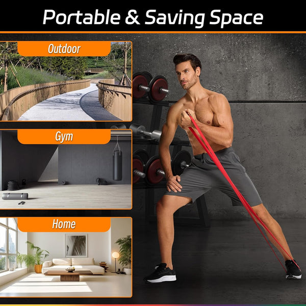 Non Latex Resistance Bands, Pull up Assistance Bands, Exercise Bands Resistance, Workout Bands Resistance for Men and Women, Stretch Bands for
