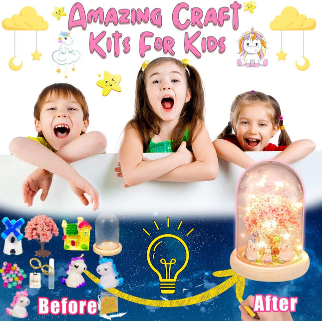YOFUN Make Your Own Unicorn Night Light - Unicorn Craft Kit for Kids, Arts and C