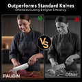 PAUDIN Nakiri Knife - 7" Razor Sharp Meat Cleaver and Vegetable Kitchen Knife, High Carbon Stainless Steel, Multipurpose Asian Chef Knife for Home