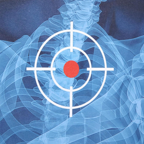 Paper Targets for Shooting Range - 25 x 38 in, 50 Pack, 2 Human Silhouette Designs - Realistic X-Ray Skeleton Anatomy with Red Scoring Marks -