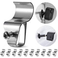 HUXOR (10 Pack) Vinyl Siding Clips Hooks, No-Hole Needed Outdoor Siding Hangers for Mounting Home Security Cameras, Stainless Steel