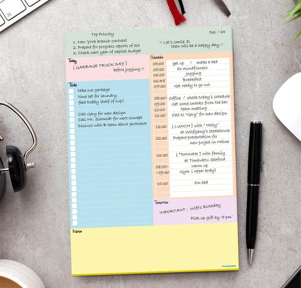 Week Planner Time Tracker to Do List Notepad Goal Setting Busy Life Checklist Time Management Organizer Work Life Balance 7" X 11" Premium 100Gsm